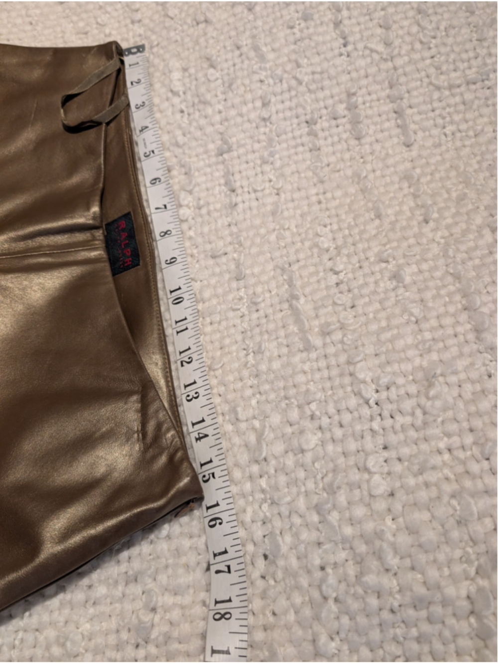646 - Ralph Lauren Black Label Brown 100% Leather Pants Size 12 - Picture 8 of 9